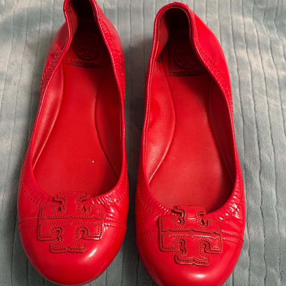 Tory Burch Vibrant Red Loafers